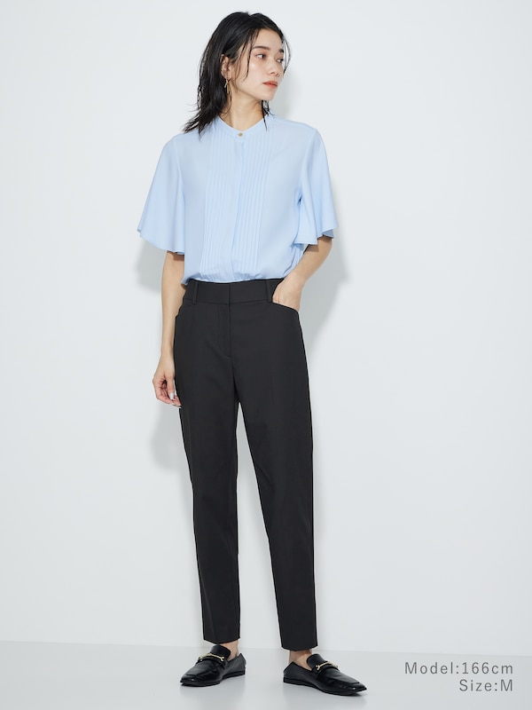 ジョーゼットフロントピンタックブラウス