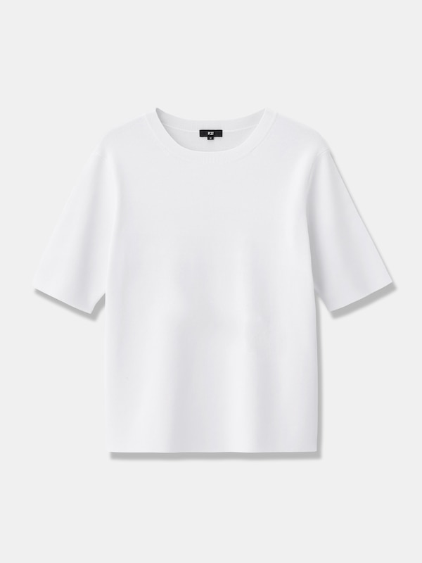 コットンアセテートブレンドニットT