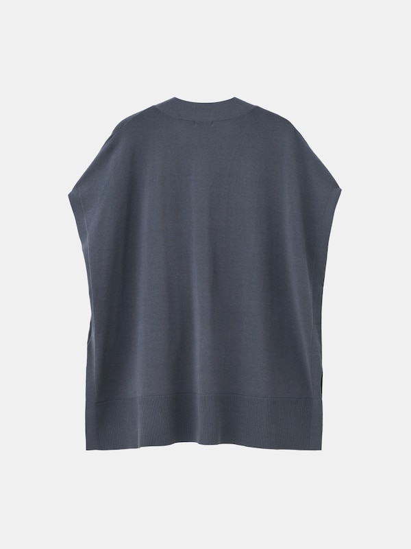 コットンアセテートブレンドジレカーディガン