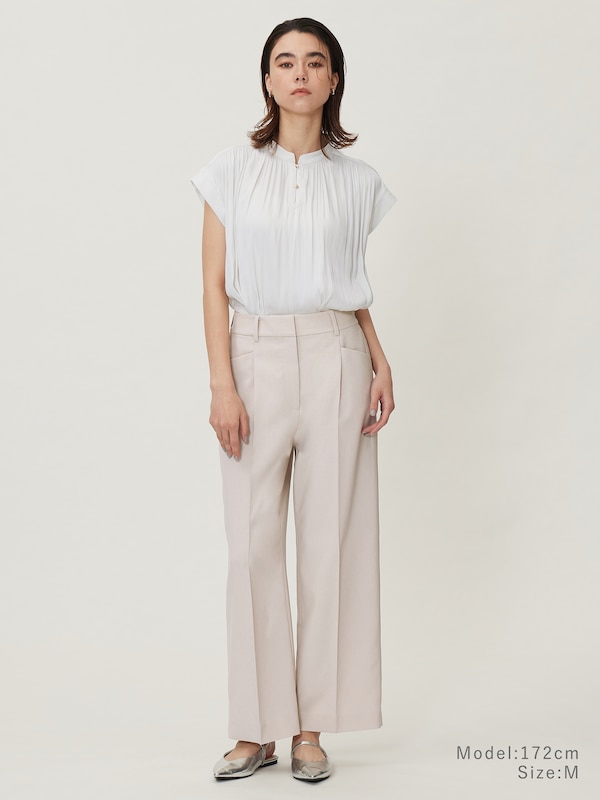 プレミアムオックスワイドストレートパンツ