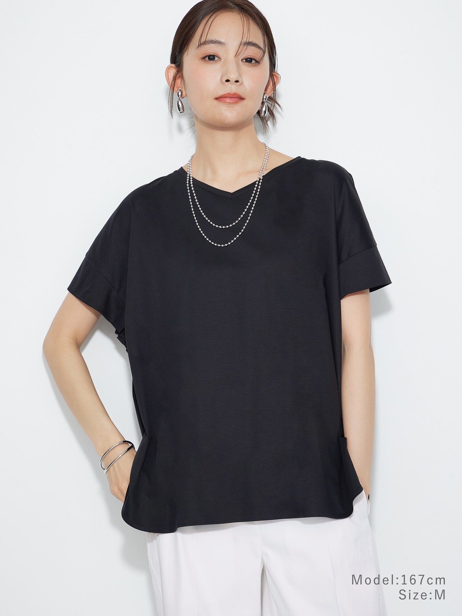 プラステ Tシャツ ブラック 黒 Mサイズ PLST(プラステ)公式 | Tシャツ・スウェット・カットソー(レディース)
