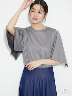 グロスジャージーハンカチーフスリーブTシャツ