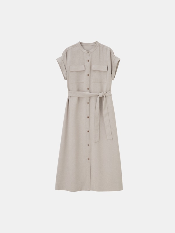 ダブルポケットシャツワンピース