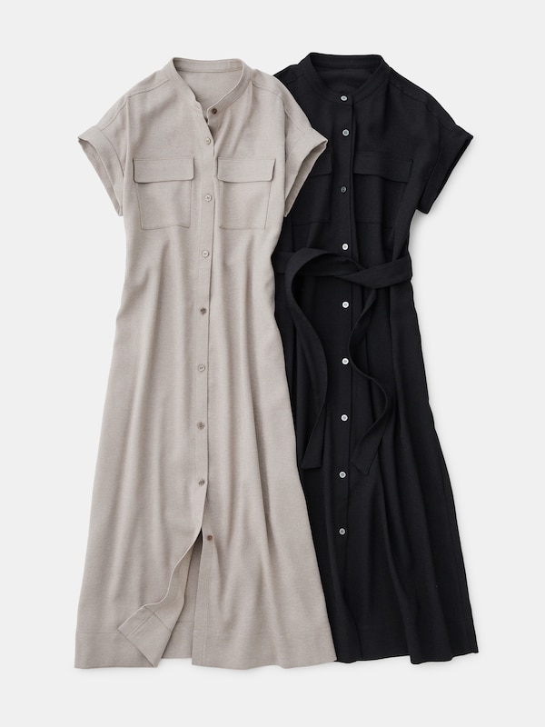ダブルポケットシャツワンピース
