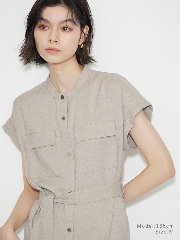 ダブルポケットシャツワンピース