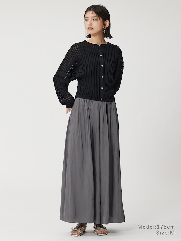 タックギャザーイージーワイドパンツ