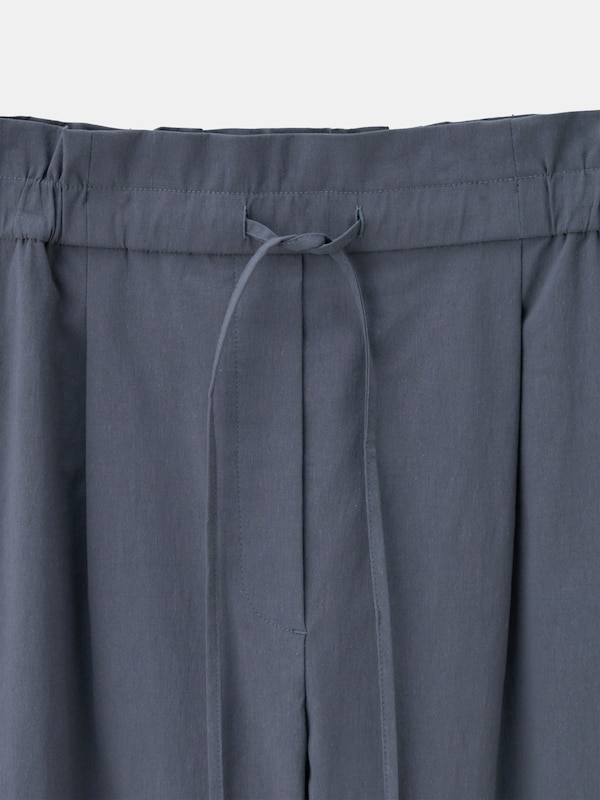 ハイストレッチリネンイージーテーパードパンツ