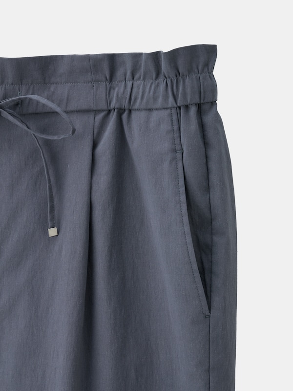 ハイストレッチリネンイージーテーパードパンツ