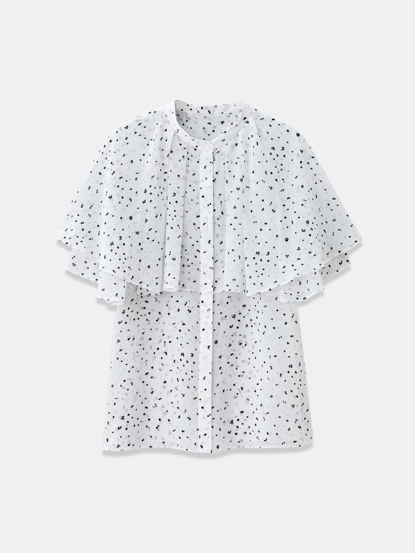 ペイントドットケープブラウス