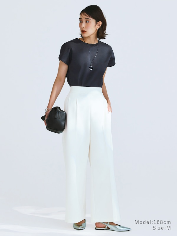 スキューバジャージー2タックワイドパンツ