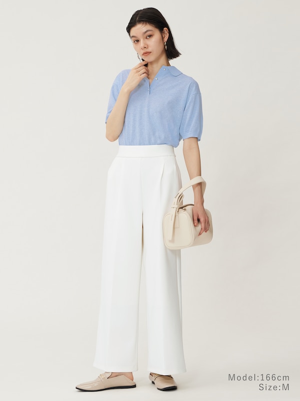 スキューバジャージー2タックワイドパンツ