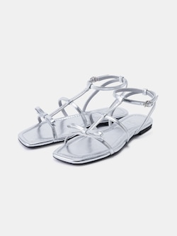 ナローストラップリボンサンダル