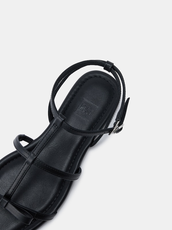 ナローストラップリボンサンダル