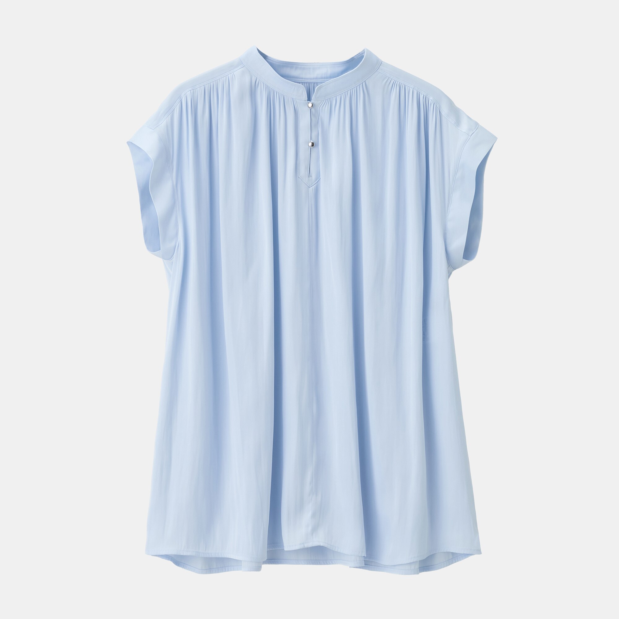 PLST(プラステ)公式 | ライトサテンメタルボタンブラウス