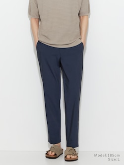 ストレッチリネンミックススリムテーパードパンツ