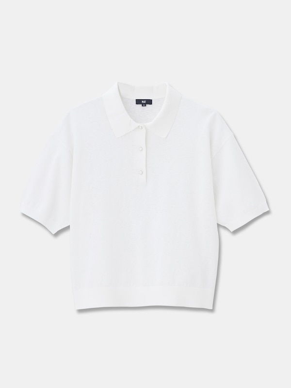 リネンブレンドポロセーター