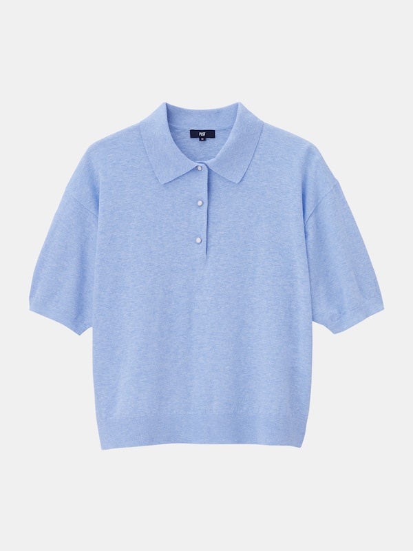 リネンブレンドポロセーター