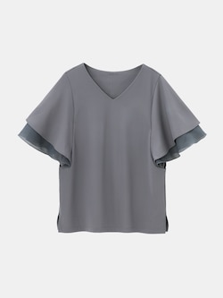 シアーフレアスリーブTシャツ