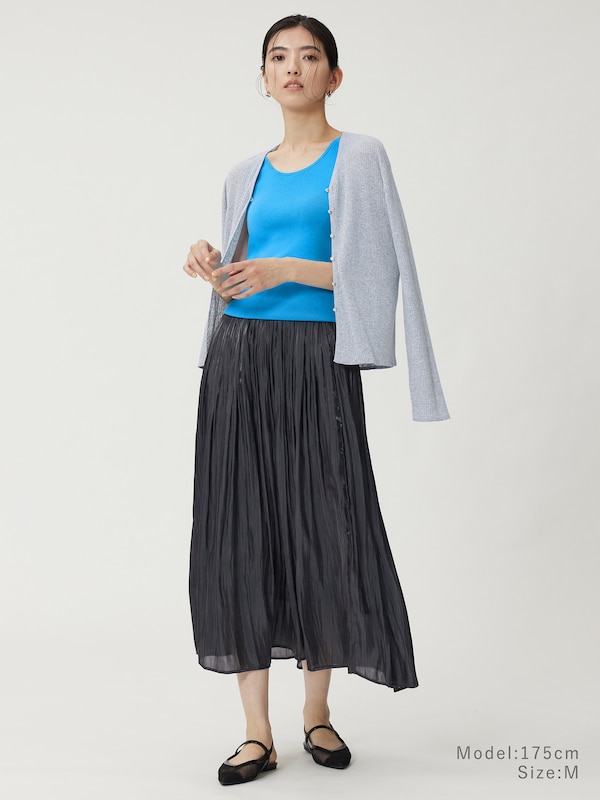 リネンブレンドリブカーディガン