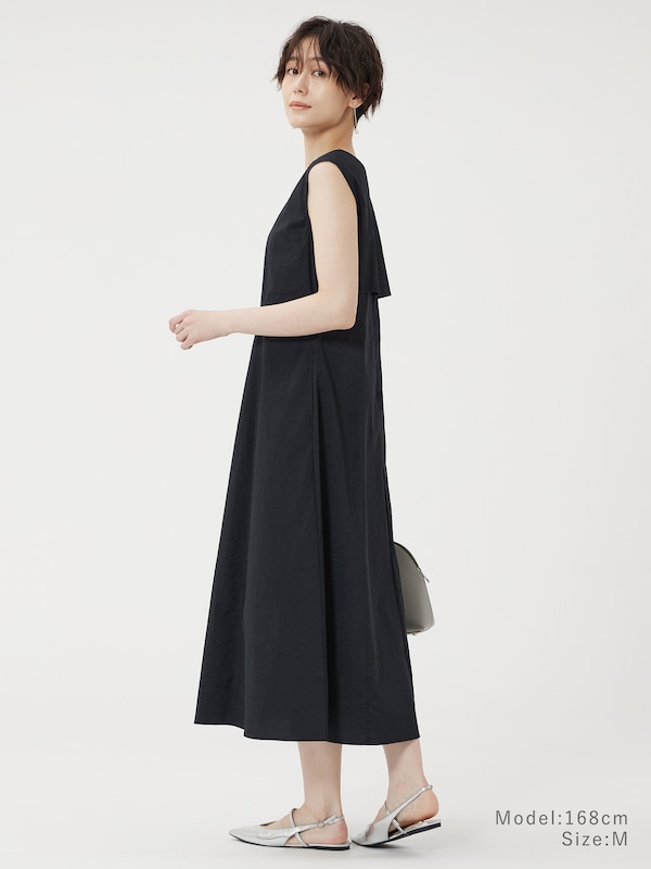 ハイストレッチナイロンフレアワンピース