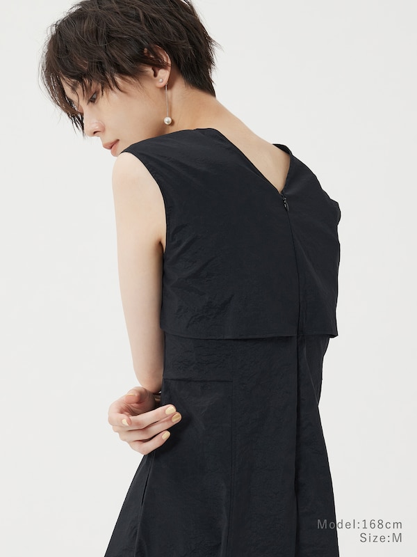 ハイストレッチナイロンフレアワンピース