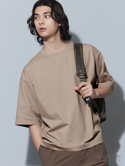 ストレッチコットンブレンドオーバーサイズTシャツ