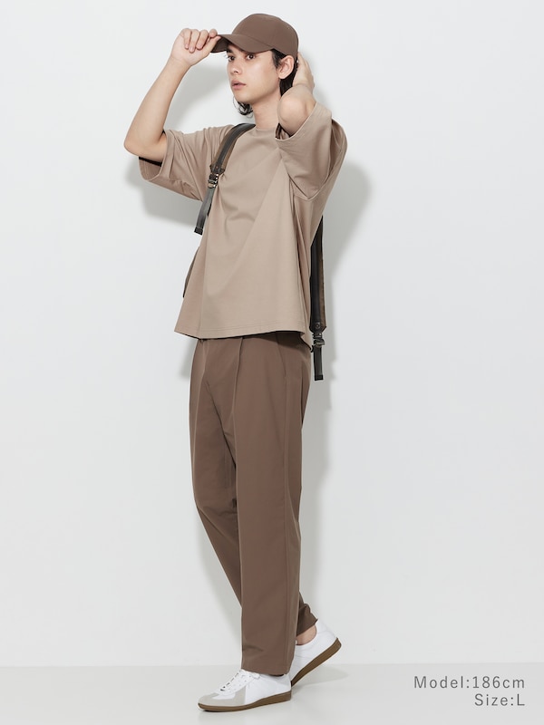 ストレッチコットンブレンドオーバーサイズTシャツ