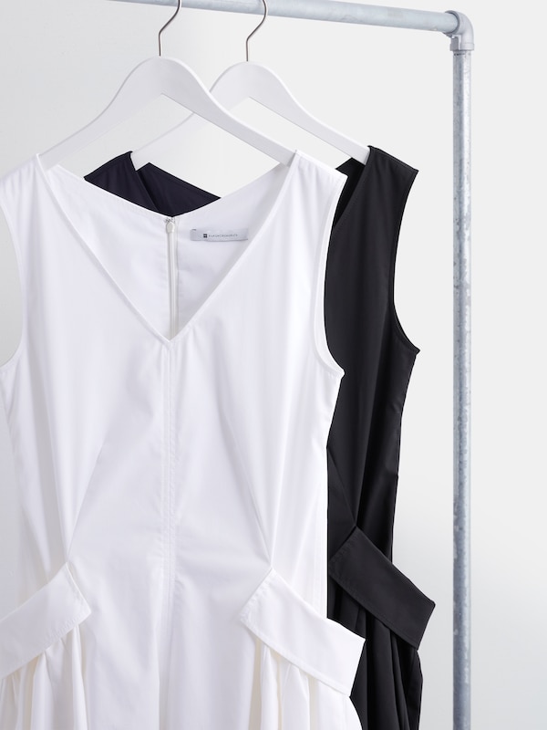 コットンブレンドノースリーブワンピース