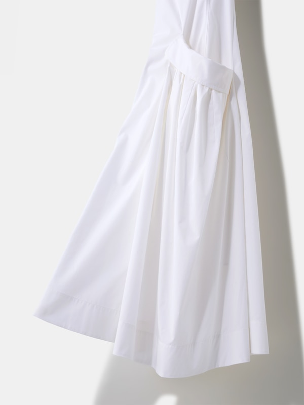 コットンブレンドノースリーブワンピース