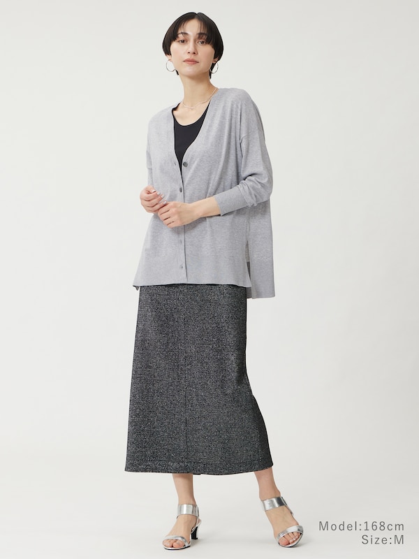 ラメジャージーナロースカート