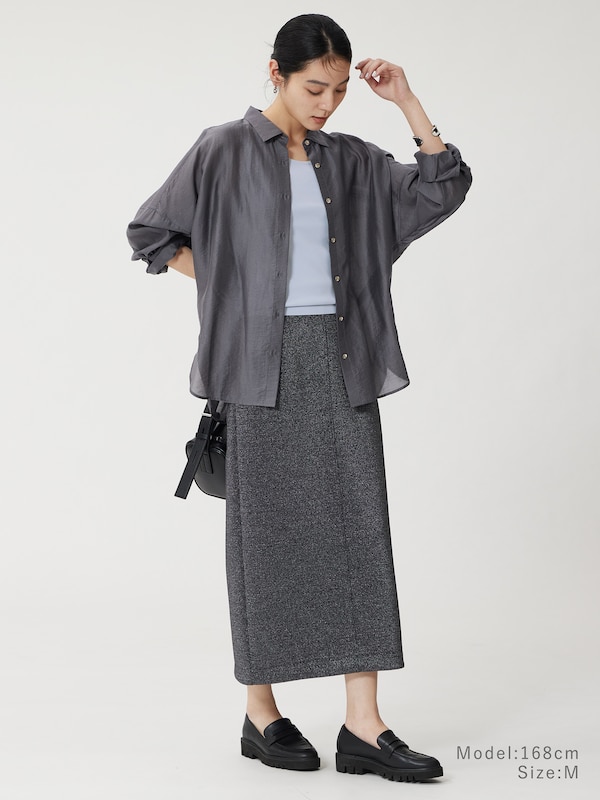 ラメジャージーナロースカート