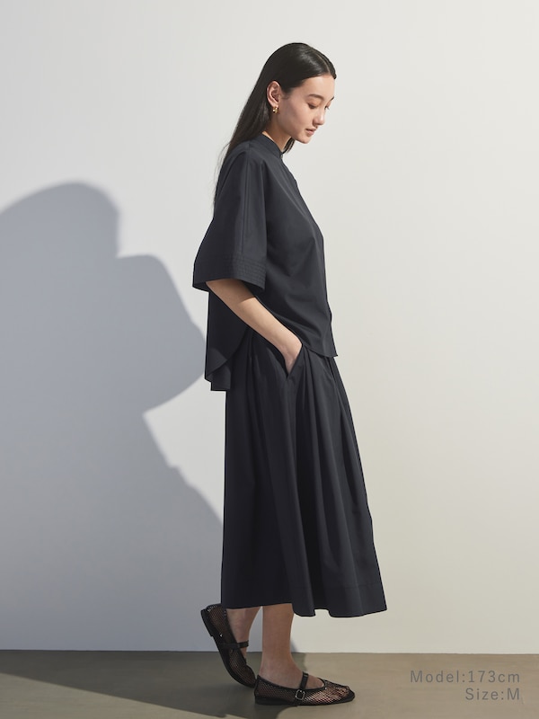 コットンブレンドハーフスリーブシャツ