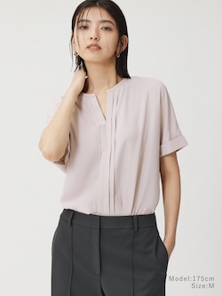ジョーゼットフロントタックブラウス