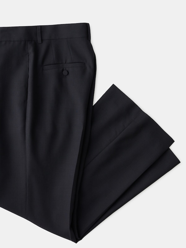 ウールブレンドストレートパンツ