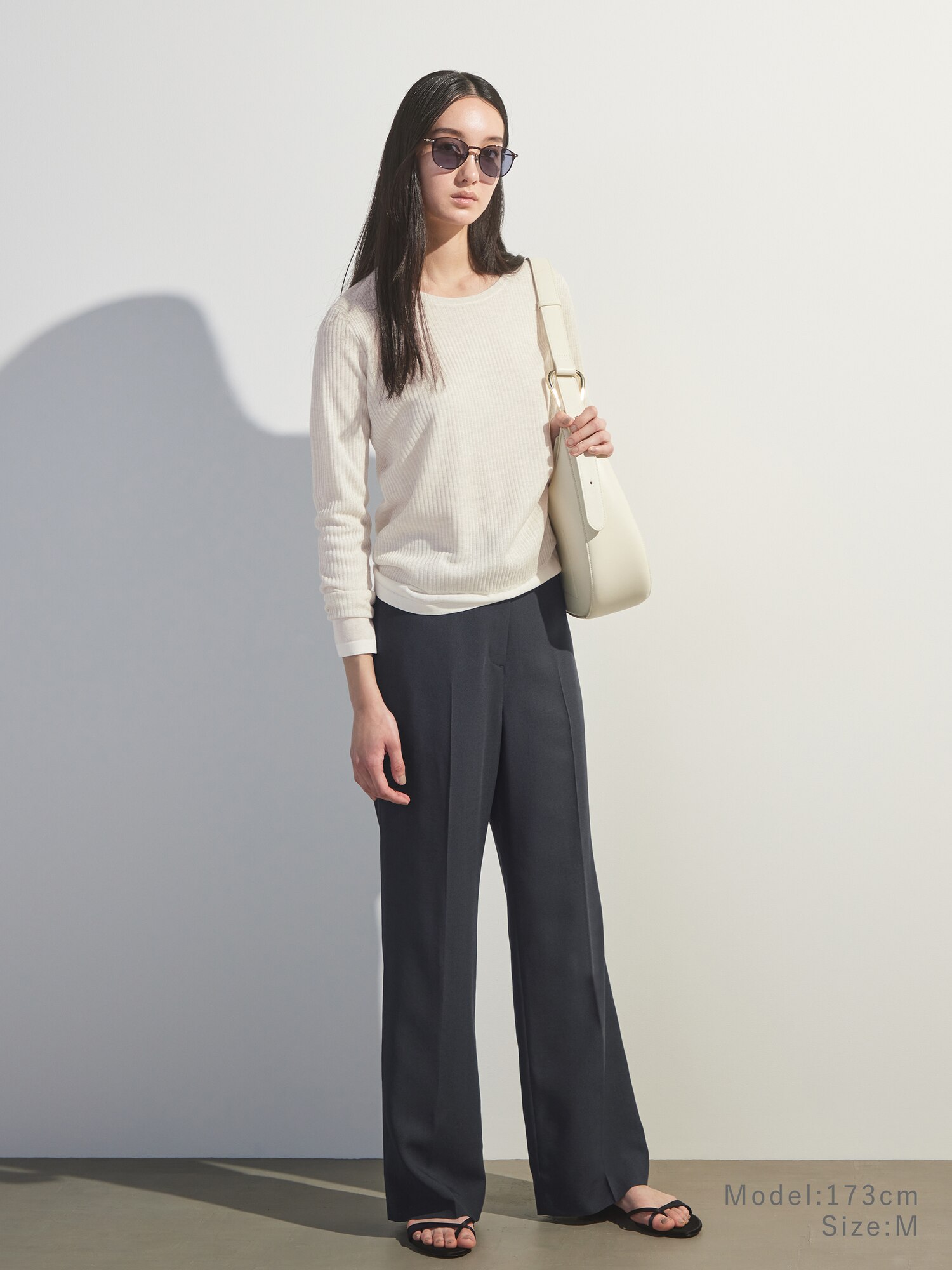 専用 PLST セットアップ ノーカラー パンツ グレー M ウールブレンド