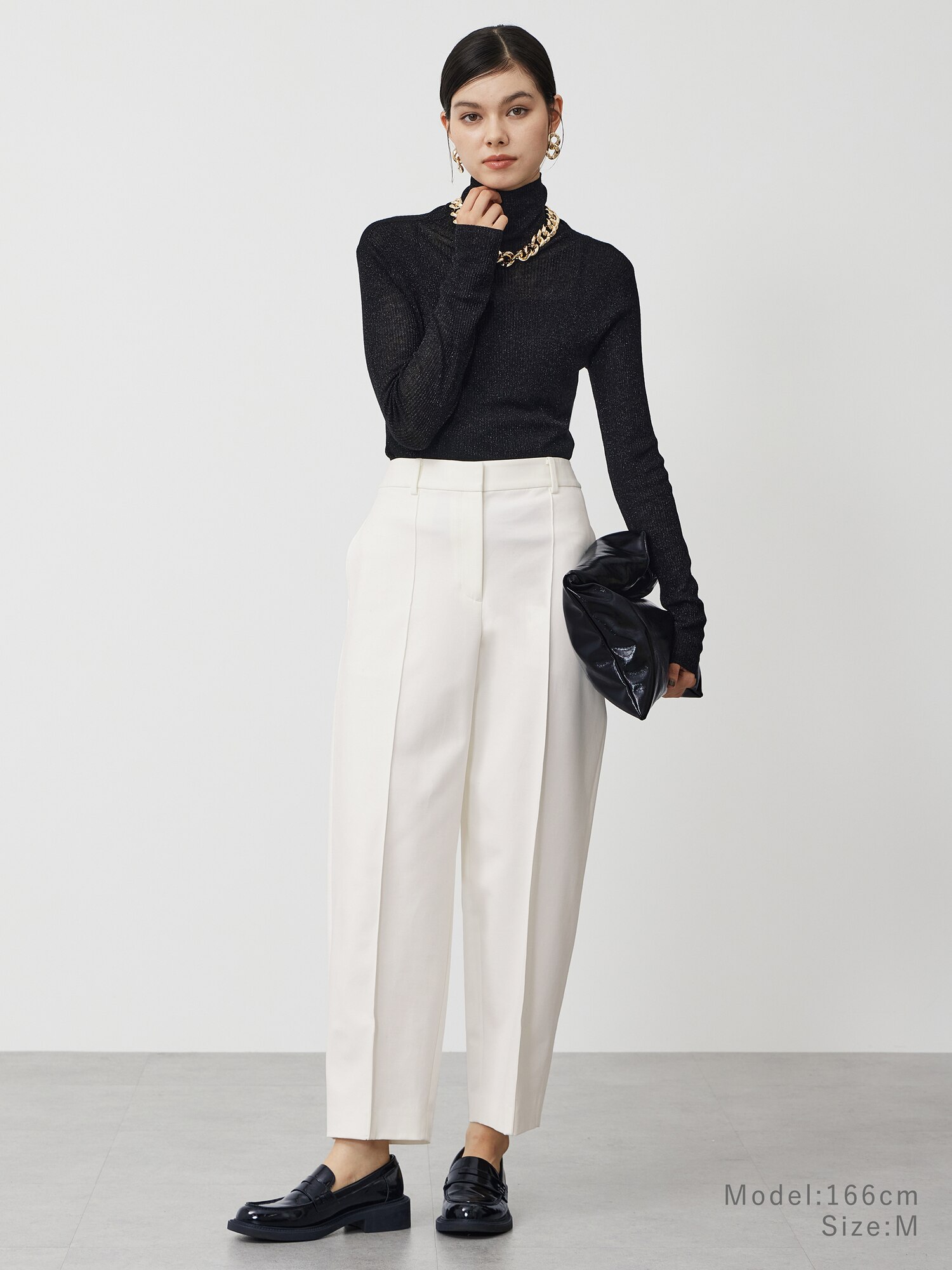 PLST(プラステ)公式 | コットンブレンドワイドテーパードパンツ