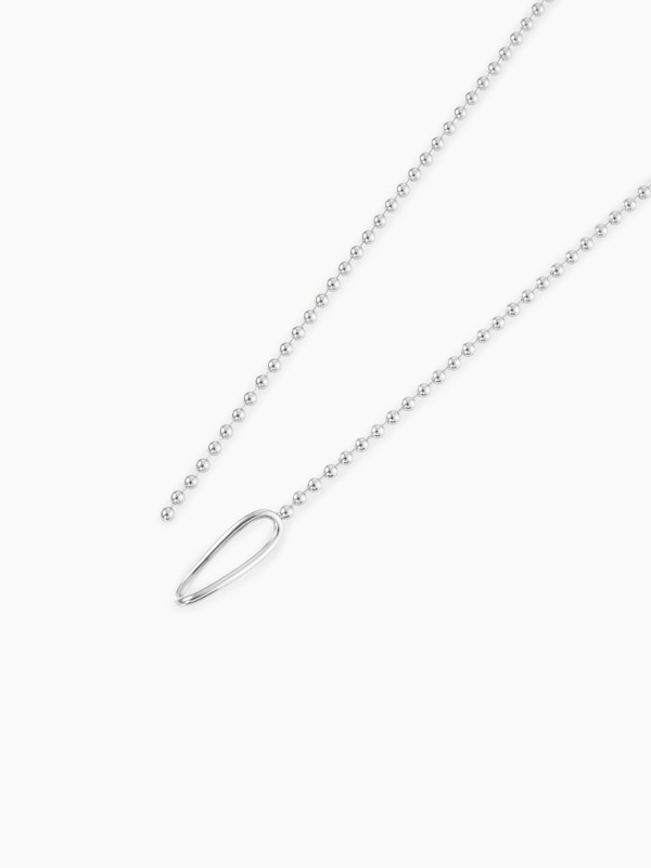 ボールチェーンラリエットネックレス