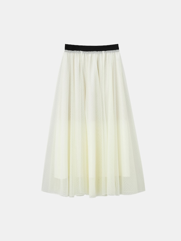 ドットボリュームチュールスカート