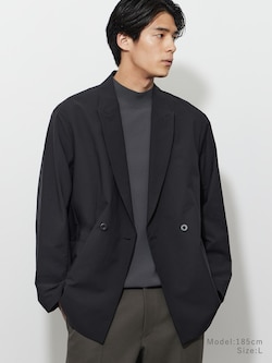 テックストレッチダブルブレストジャケット