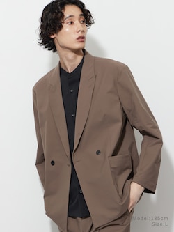 テックストレッチダブルブレストジャケット