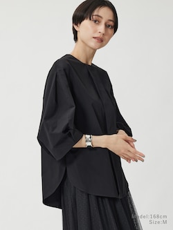 タイプライターバルーンスリーブブラウス