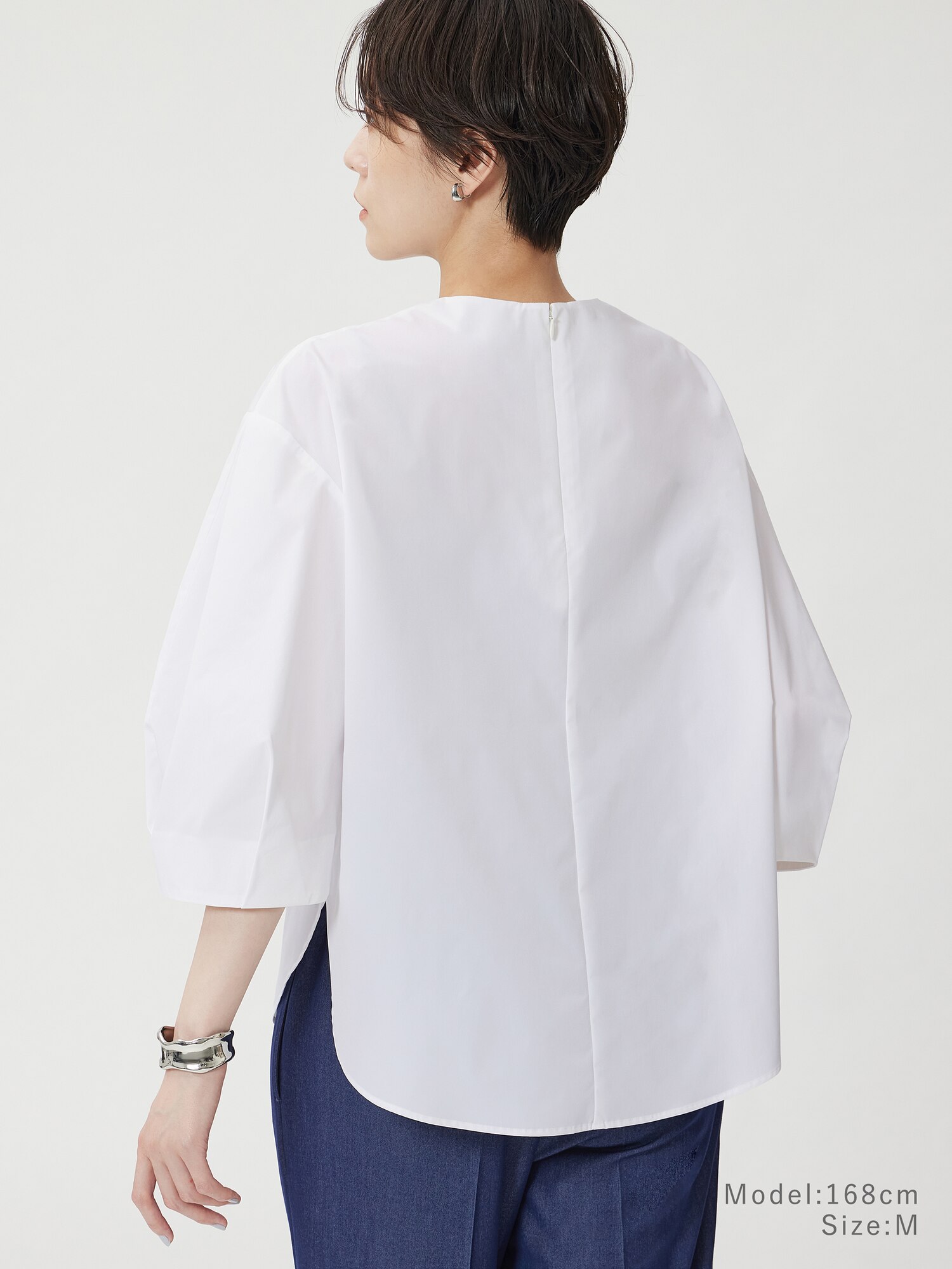 PLST【新品・未使用品】タイプライターバルーンスリーブブラウス　ホワイト・S PLST(プラステ)公式 | タイプライターバルーンスリーブブラウス