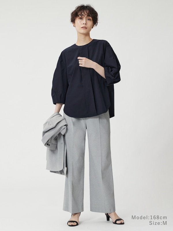 タイプライターバルーンスリーブブラウス