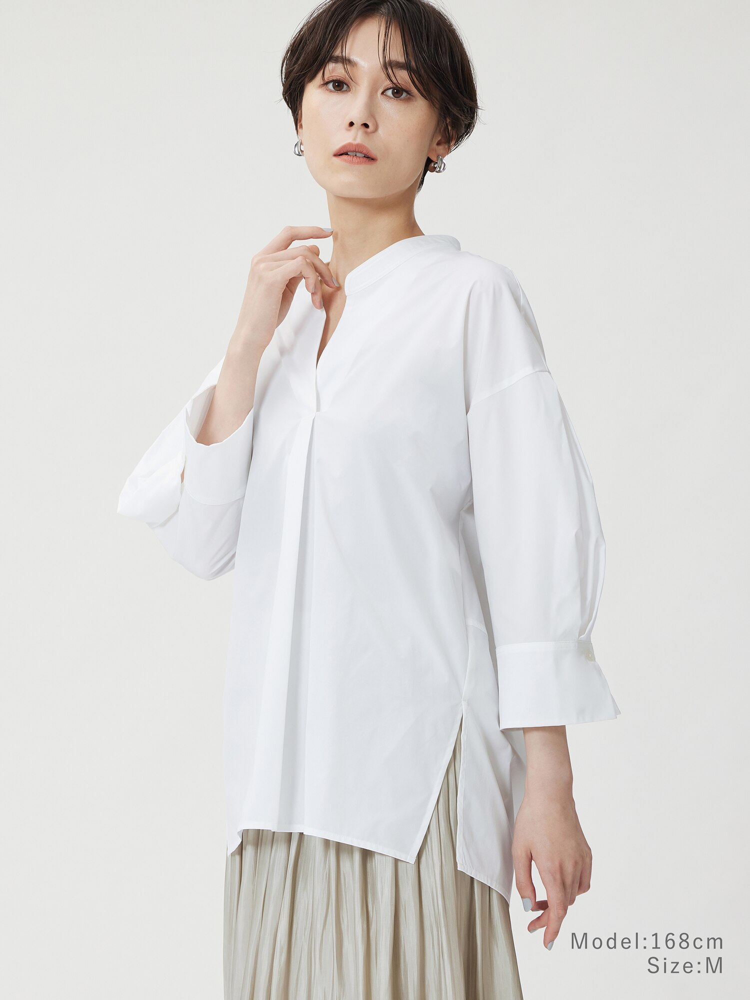 PLST タイプライターサークルブラウス　美品　Mサイズ PLST - PLST タイプライターサークルブラウス 美品 Mサイズの通販 by