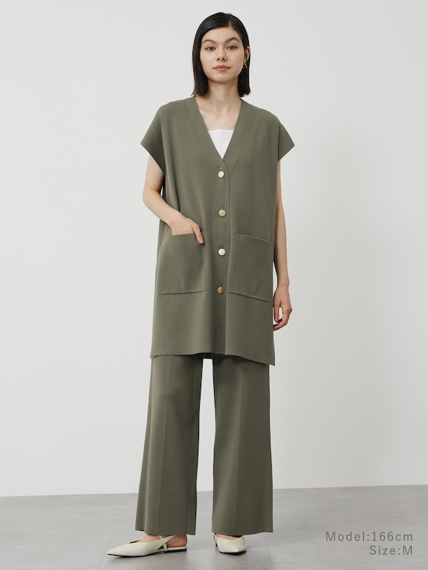 レーヨンブレンドニットパンツ