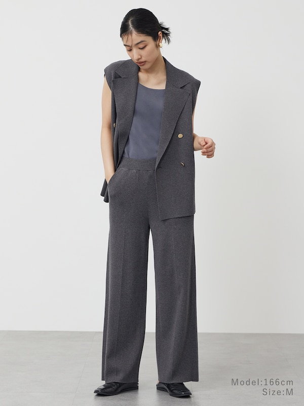 レーヨンブレンドニットパンツ