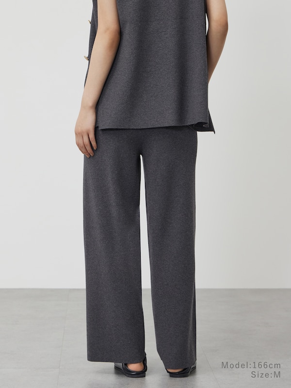 レーヨンブレンドニットパンツ