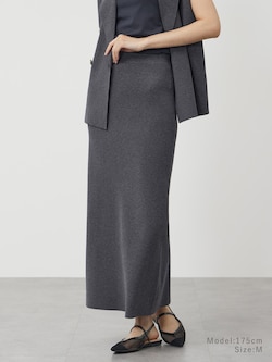 レーヨンブレンドナローニットスカート