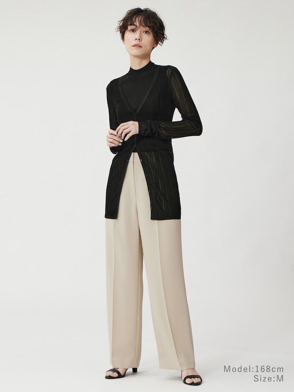 ハイネックリブセーター