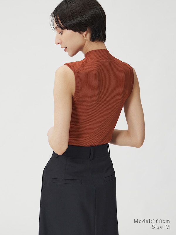 ハイネックリブセーター